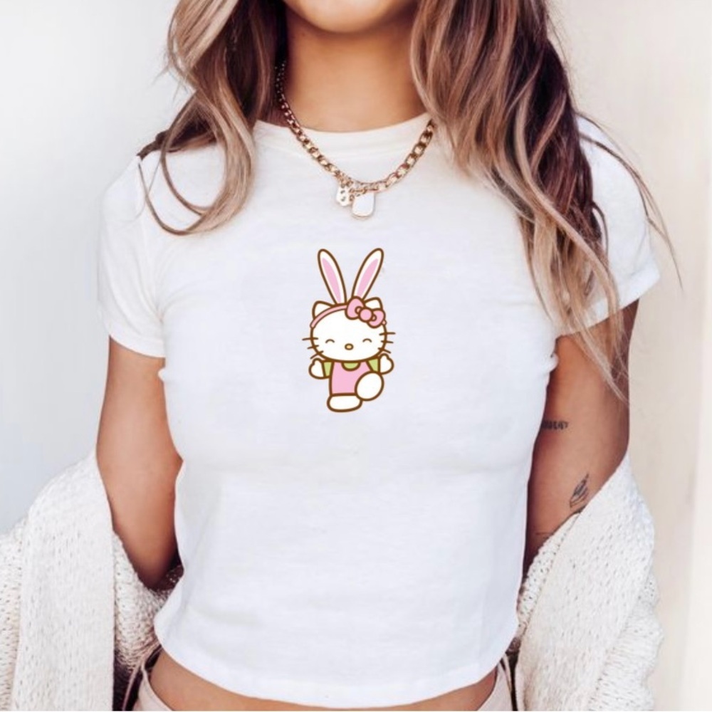 White Hello Kitty baby tee